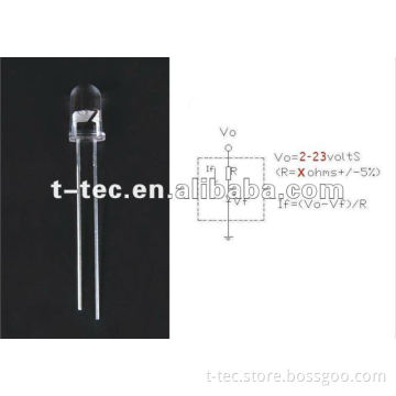 3mm 5mm Green Light Emitting Diodes Leds With Resistor 12V For Toys
